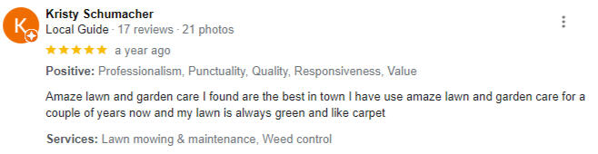 Amaze Google Review 2